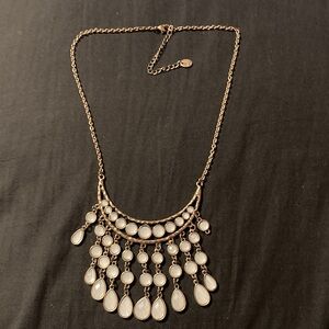 Elegant Gold and White Necklace